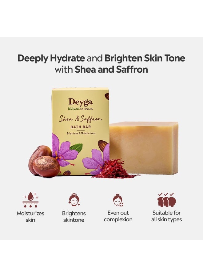 Deyga Organic Handmade Soap | Shea Saffron Bath Bar | Anti-Ageing | Moisturises the Skin  (125 g) - Image 3